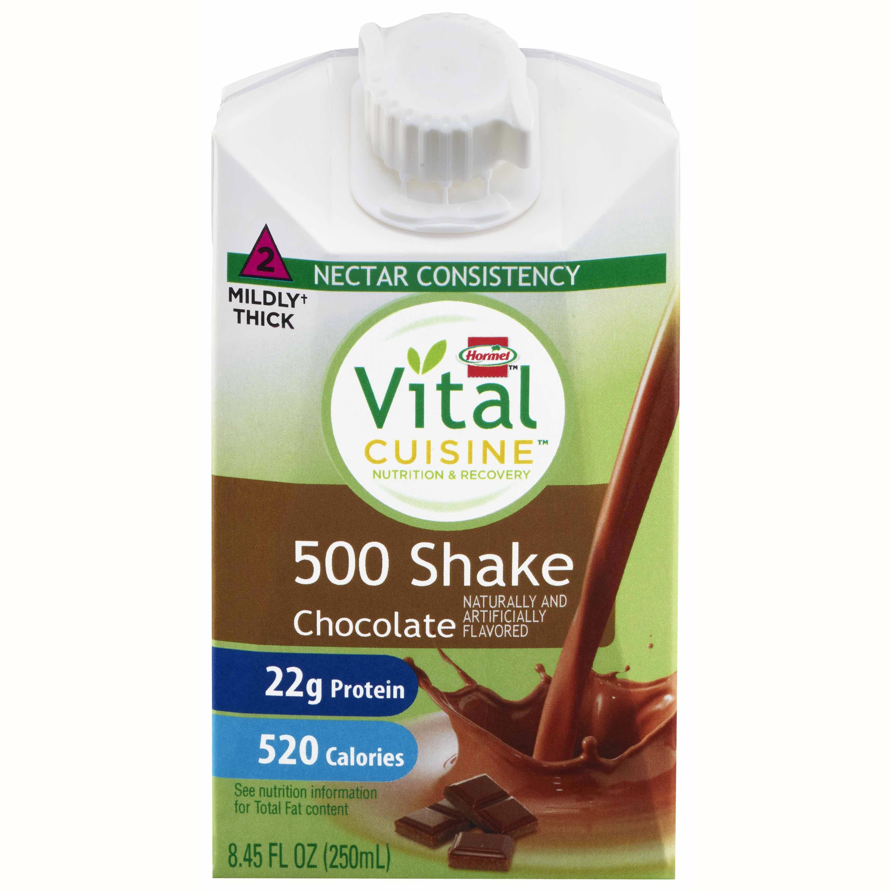 Vital Cuisine 500 Shake Ready to Use Oral Supplement, Chocolate, 8.45 oz - Case of 27 - Image 1