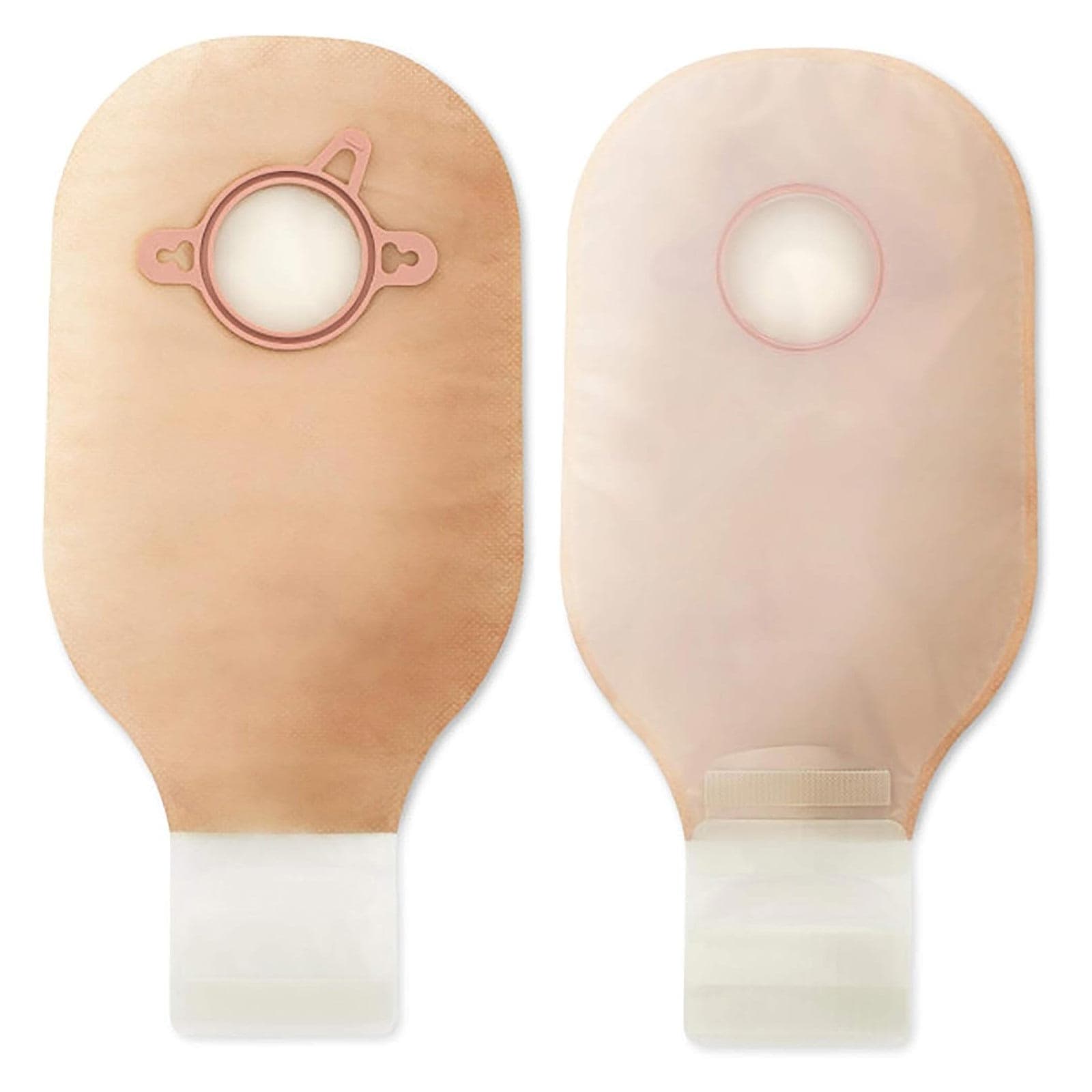 New Image 2-Piece Drainable Ostomy Pouch with Clamp Closure, Beige, 2-3/4 Inch - Box of 10 - Image 1