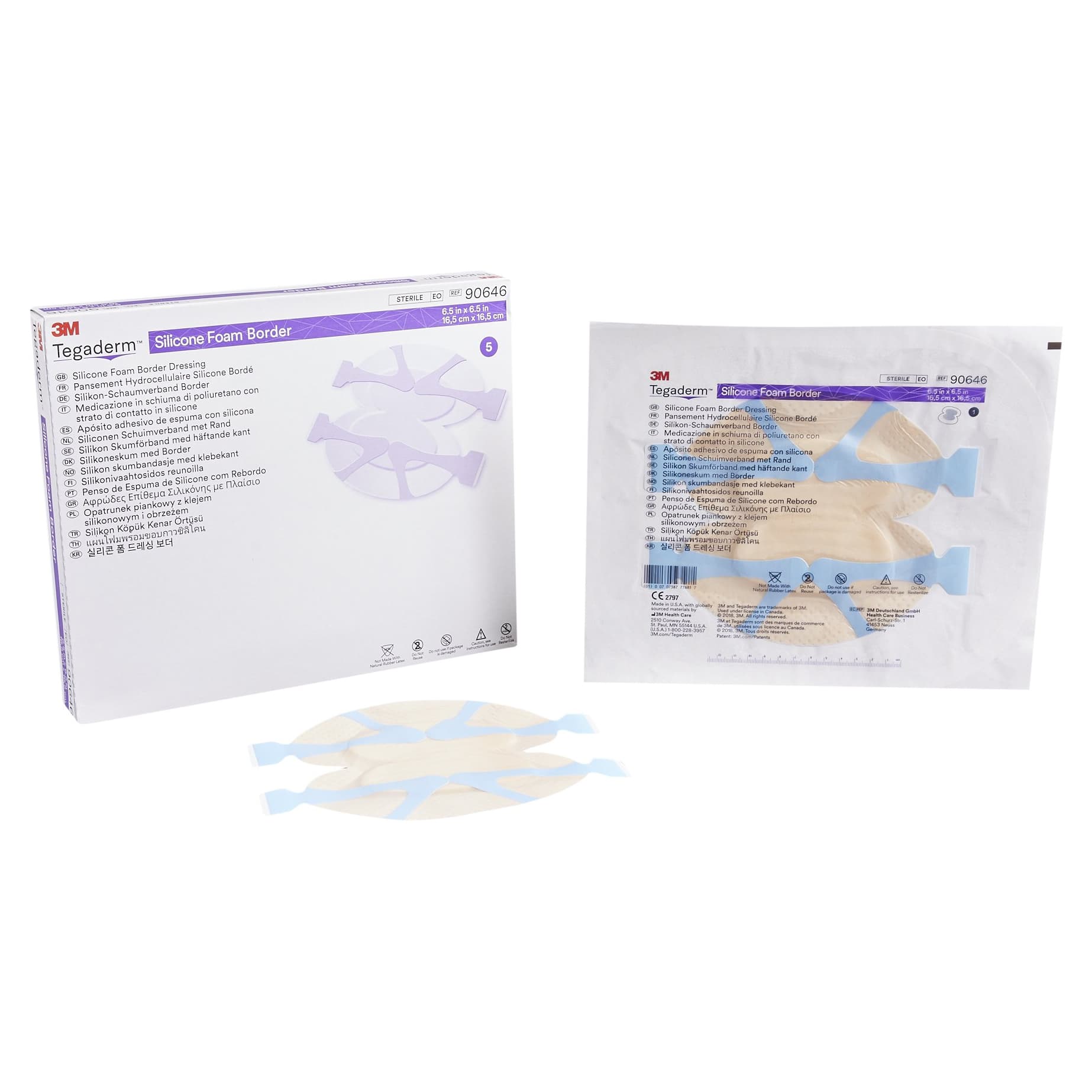 3M Tegaderm Silicone Foam Heel and Contour Dressing - Image 1