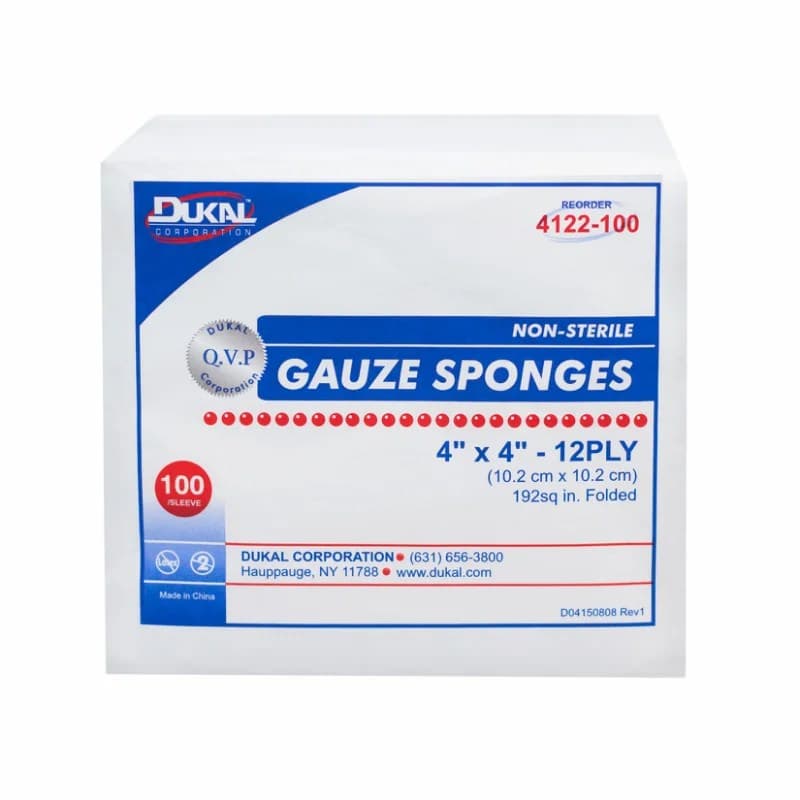 Dukal Non-Sterile Gauze Sponge, 4 x 4 Inch - Case of 2000 - Image 1
