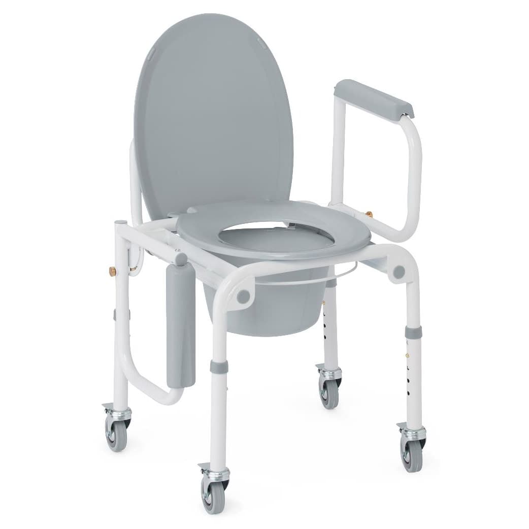 Medline Wheeled Drop-Arm Commode - Image 2