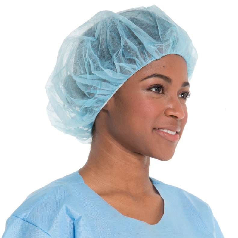 Halyard Inc Blue Bouffant Cap, Extra Large - Case of 500 - Image 1