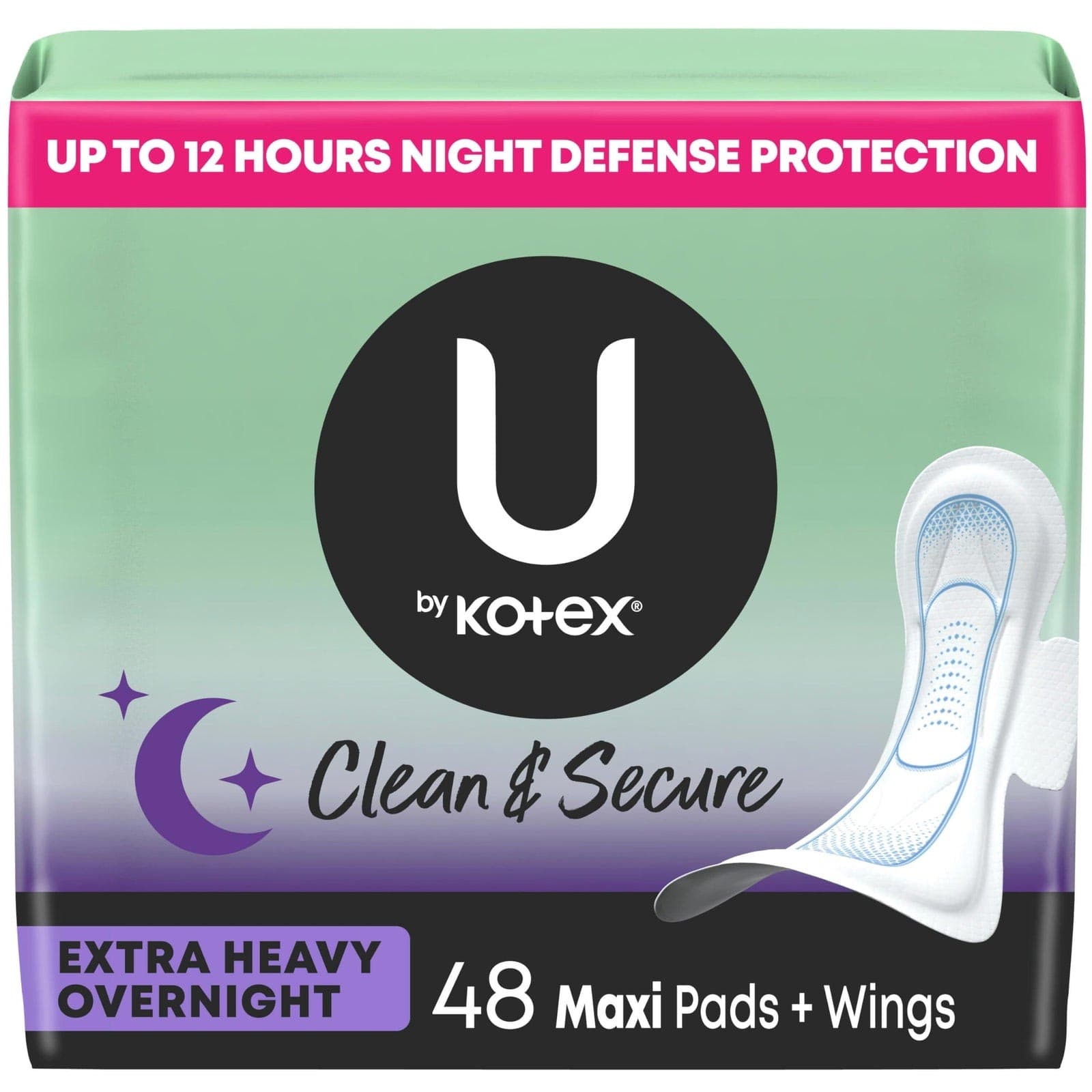 U by Kotex Premium Maxi X-Heavy Overnight with Wing Pad - Image 4