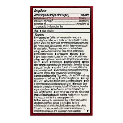 Leader Migraine Relief Coated Caplets - Pack of 24 - Each - Image 3