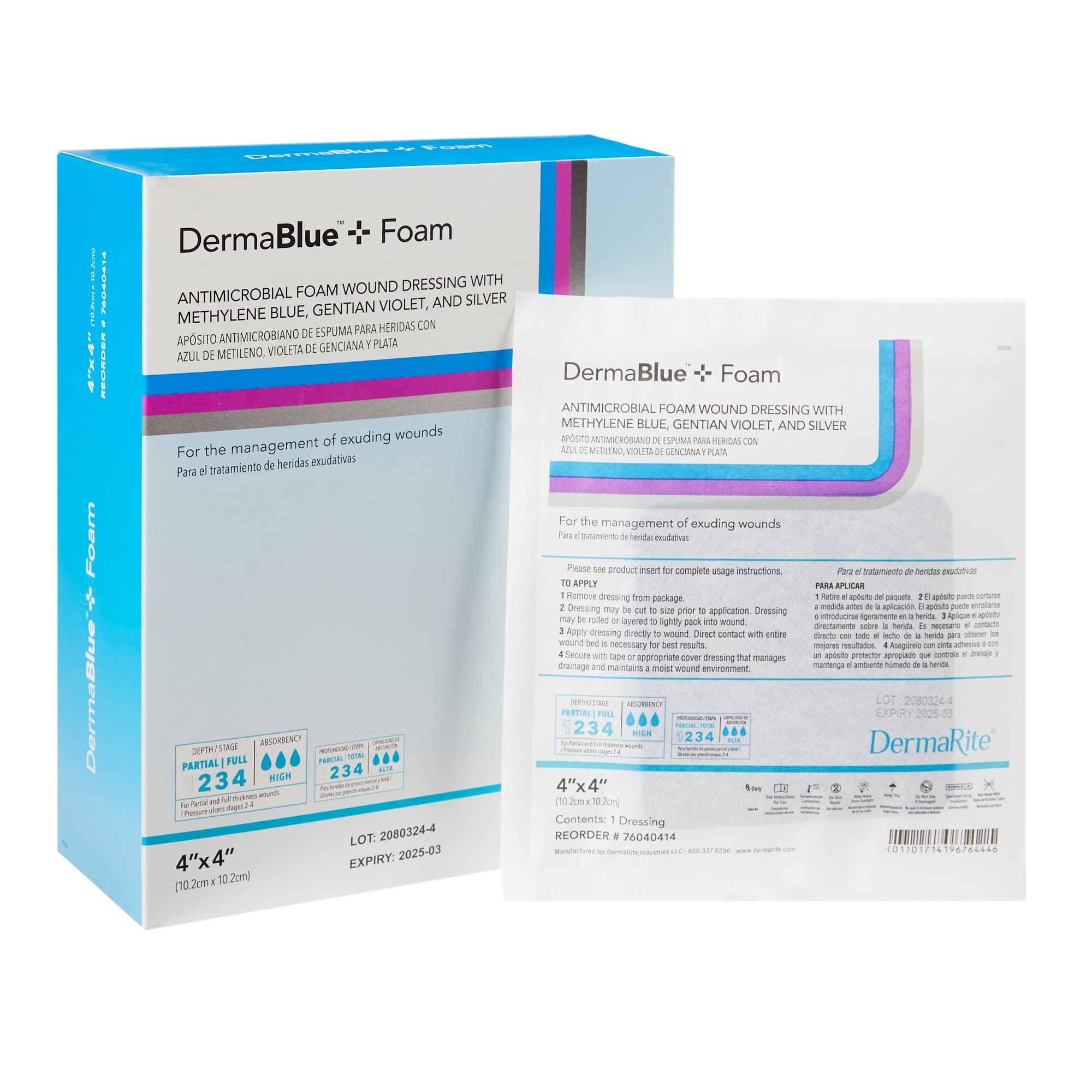 DermaBlue Plus Silver Foam Dressing - Image 1
