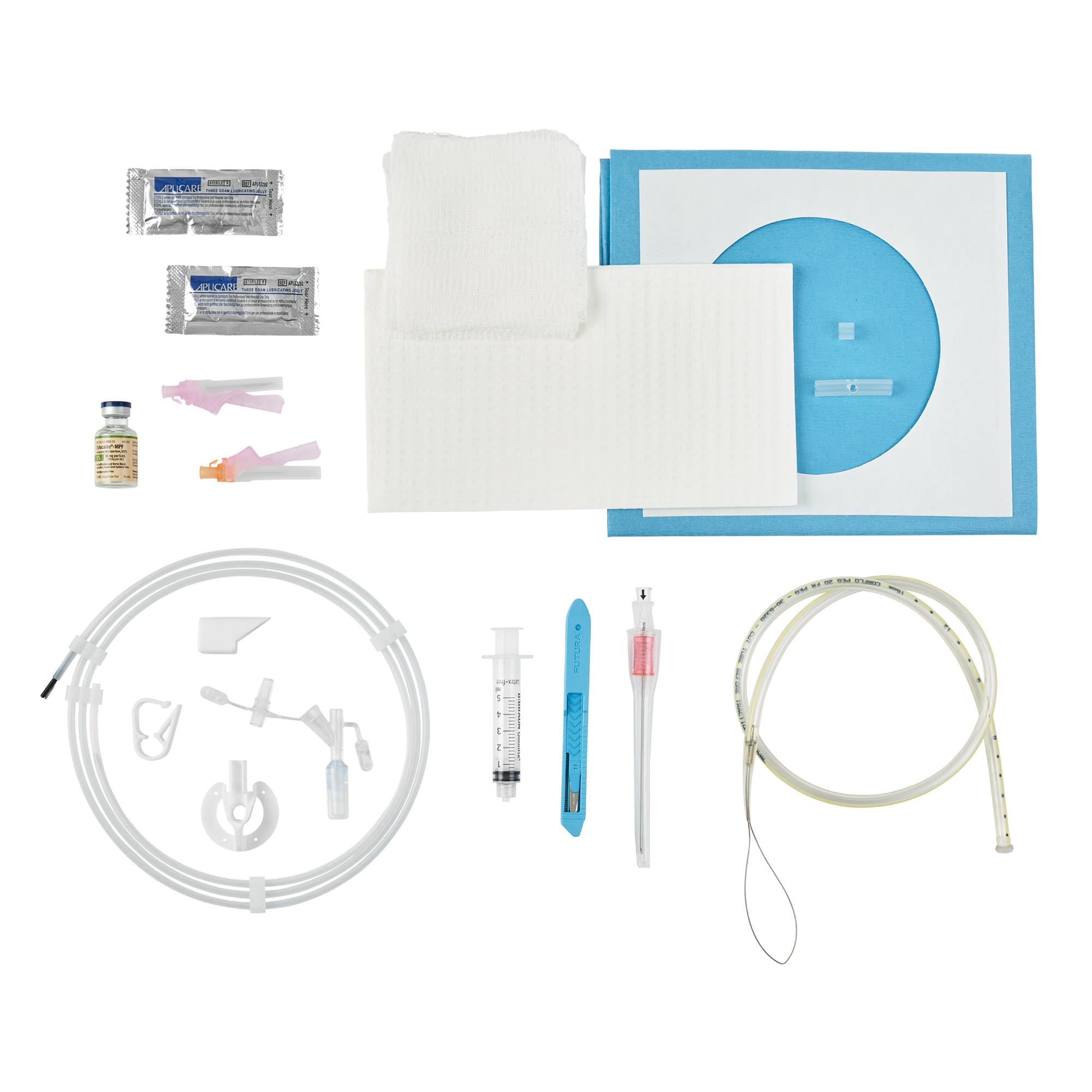 CORFLO PEG Feeding Tube, Ring Pull Safety Kits, 16Fr OD, ENFit Connectors - Each - Image 1