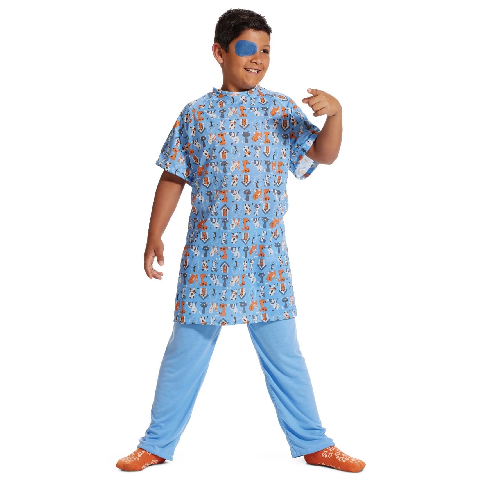 Medline Pet Parade Pediatric PJ Pants, Ceil Blue, Large - Dozen - Image 1