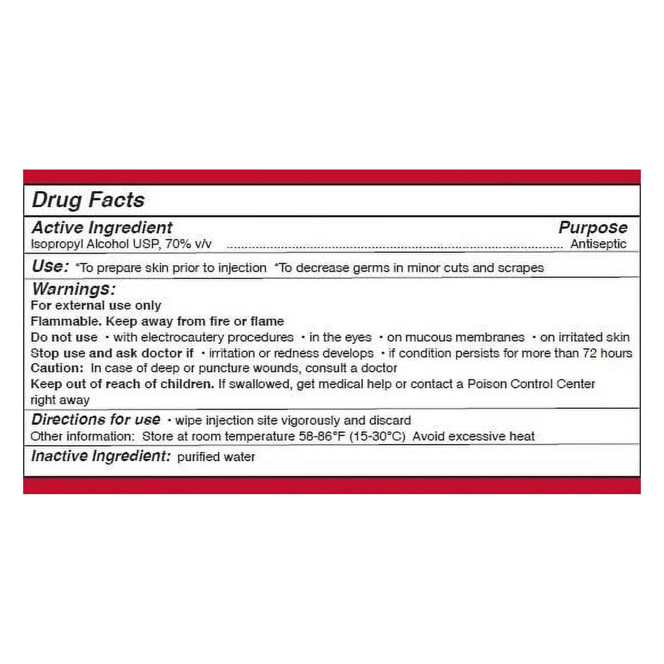 Leader Alcohol Swabs, Extra Thick, 100 Count - Box of 100 - Image 2