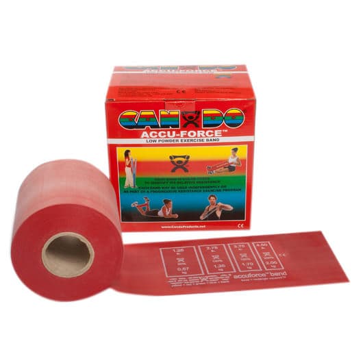 CanDo AccuForce Exercise Band, 50 yard, Red, Light - Image 1