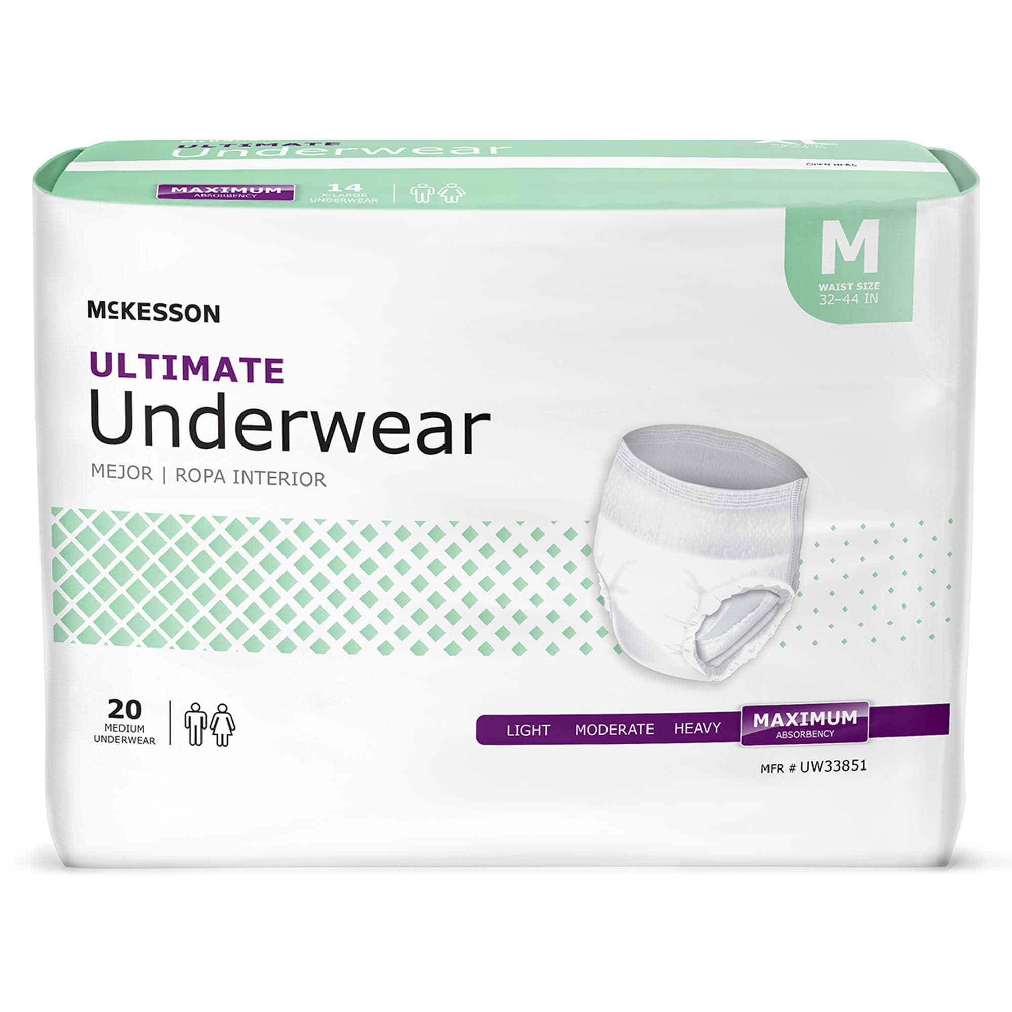 McKesson Ultimate Incontinence Underwear, Medium - Bag of 20 - Image 1