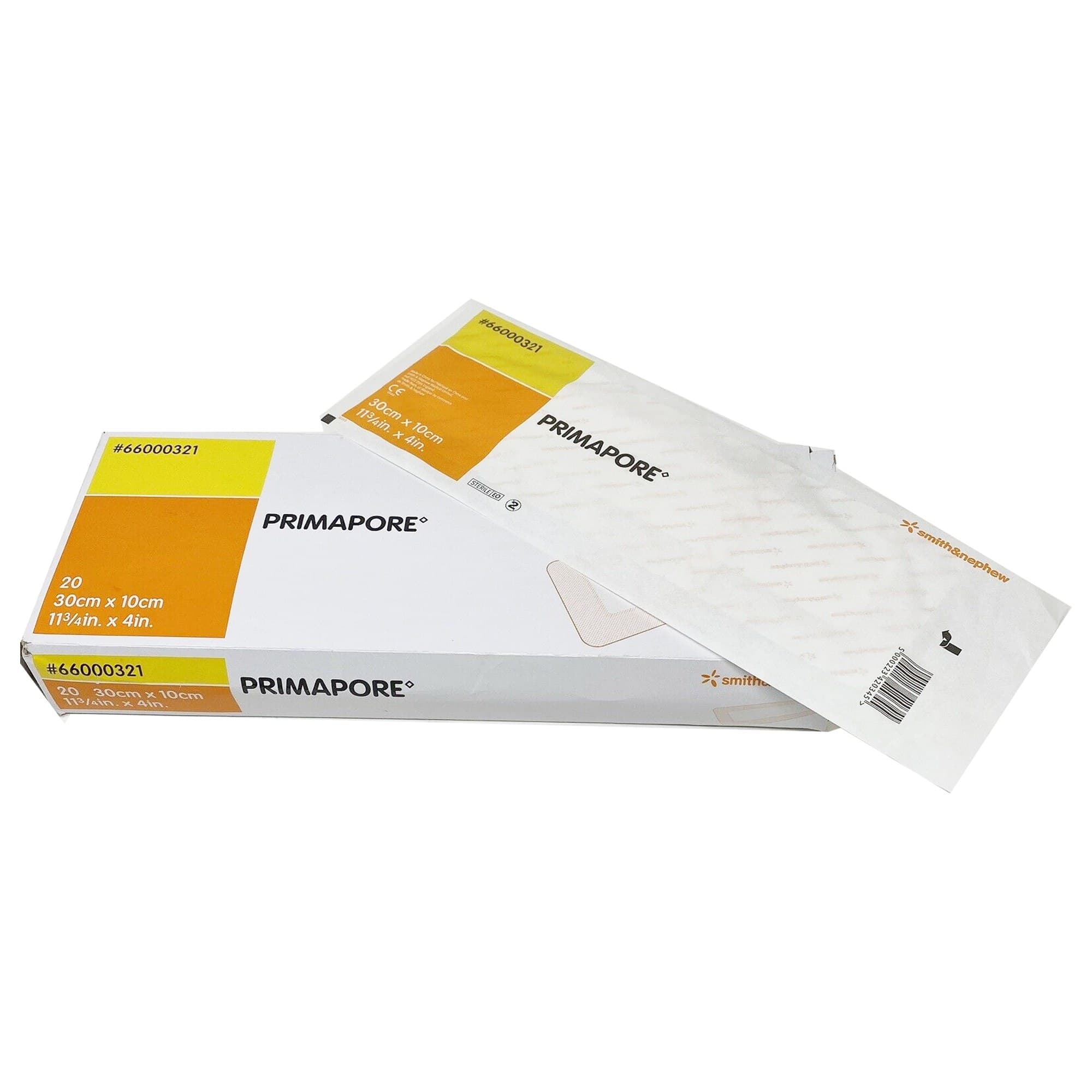 Primapore Adhesive Dressing, 4 x 11-3/4 Inch, White, Sterile - Box of 20 - Image 1