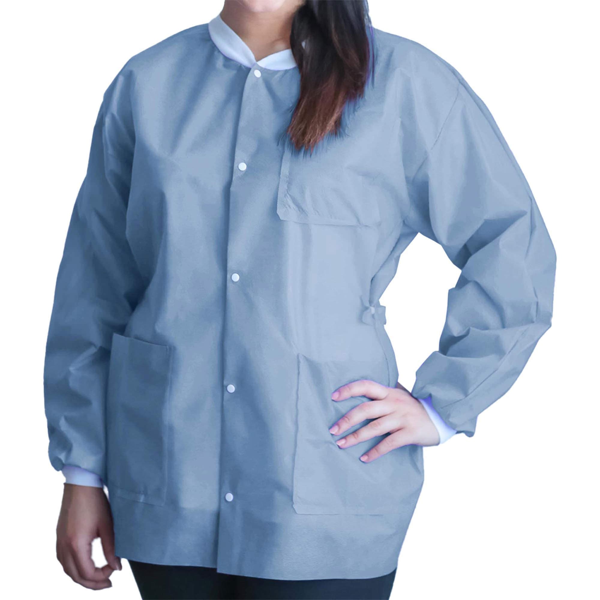 FitMe Lab Jacket, Medium, Ceil Blue - Case of 50 - Image 1