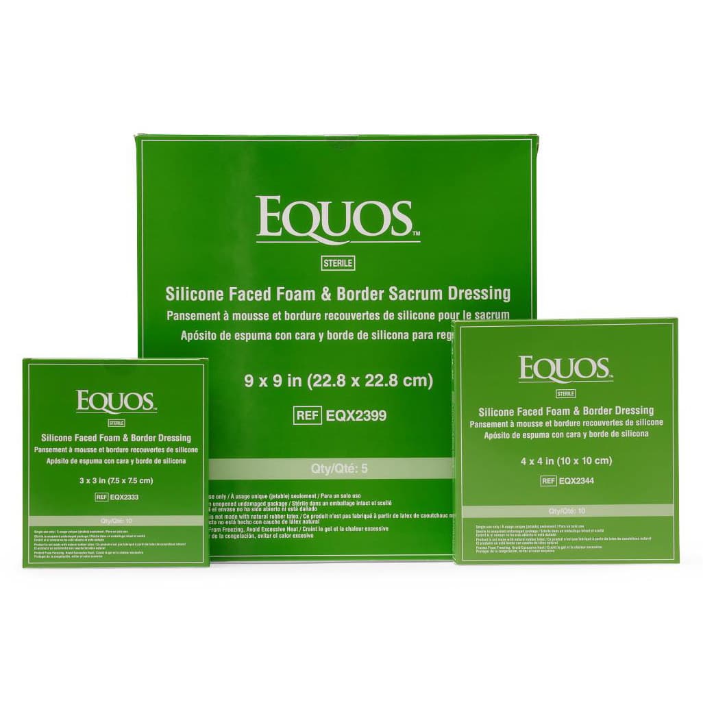 Equos 5-layer Square Foam Wound Dressing With Silicone Adhesive - Image 1