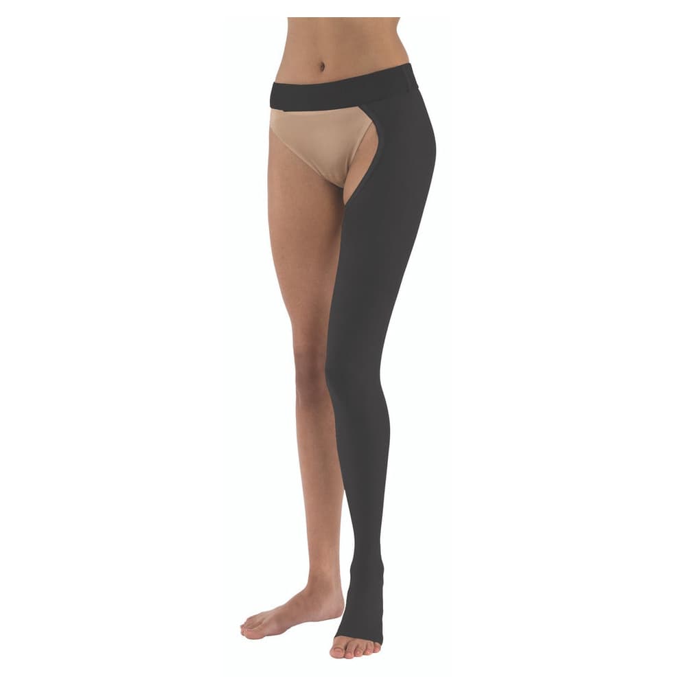 Jobst Relief Chap-Style Compression Stocking, Left Leg, 20-30mmHg, XLarge, Black - Image 1