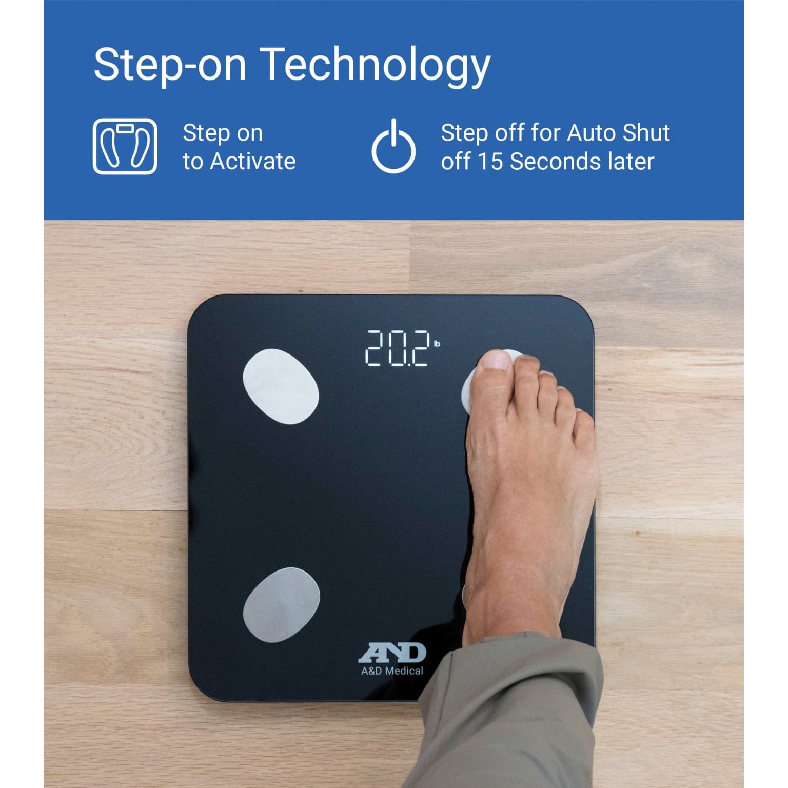 A&D Medical Bluetooth Body Composition Scale - Each - Image 2