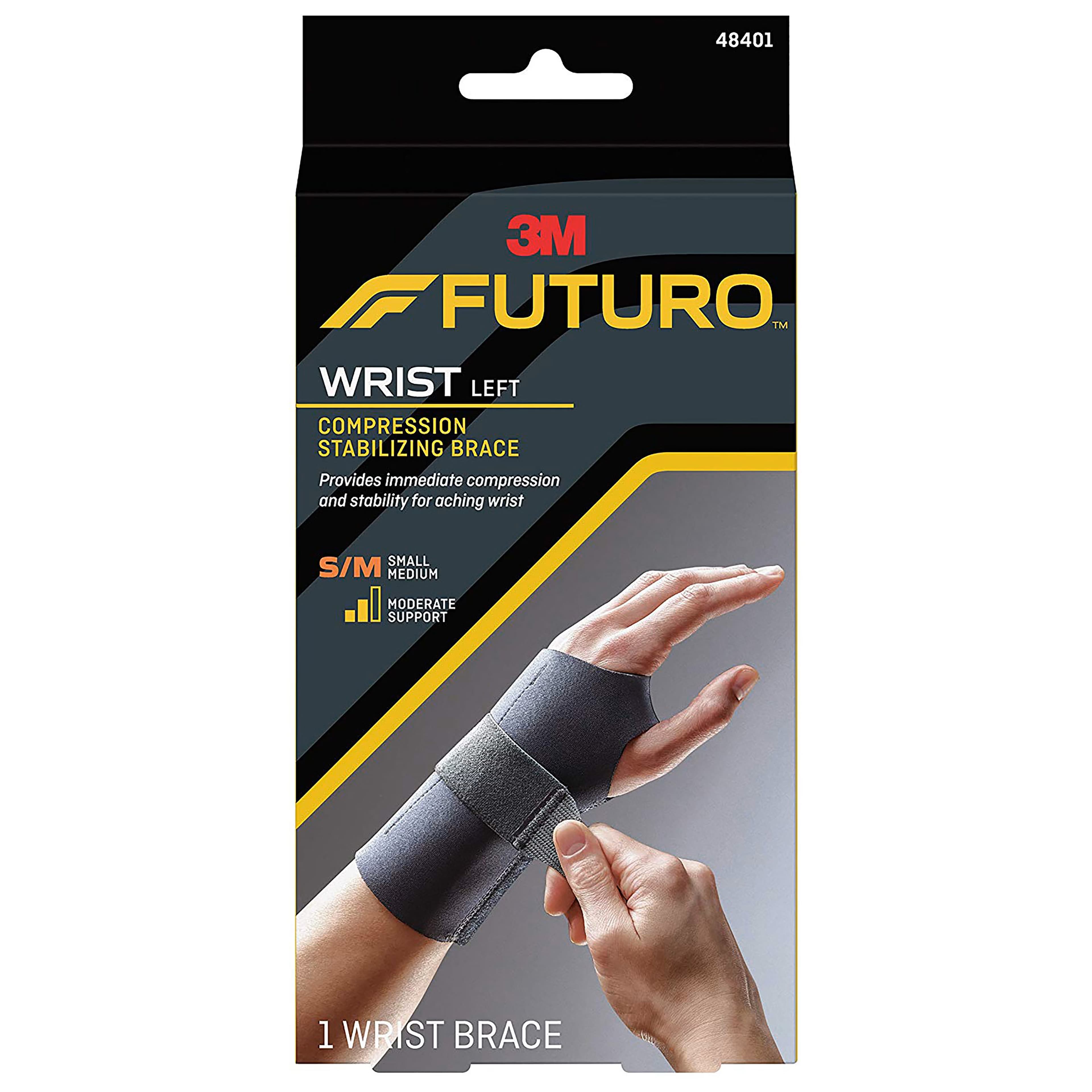 3M FUTURO Compression Stabilizing Wrist Brace Left Hand, Small-Medium - Case of 12 - Image 1