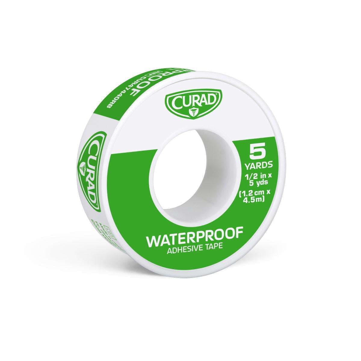 Curad Waterproof Adhesive Tape, 1/2 Inch x 5 Yard - Case of 24 - Image 1