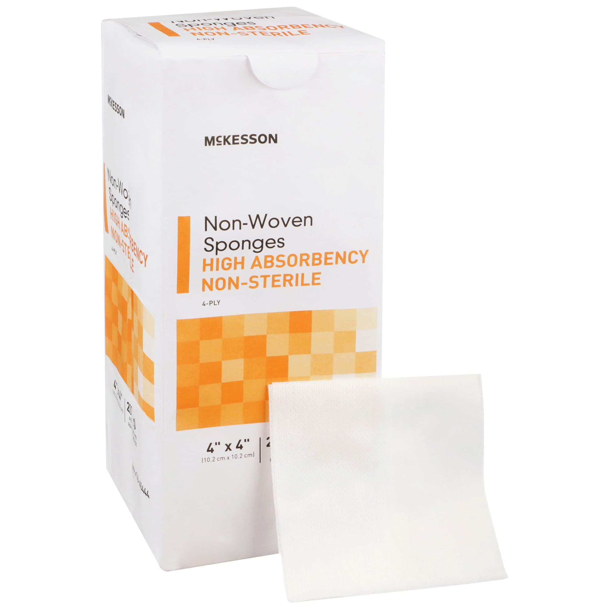 McKesson Non Woven Gauze Sponges, 4-ply, 4 x 4 Inch - Package of 200 - Image 1
