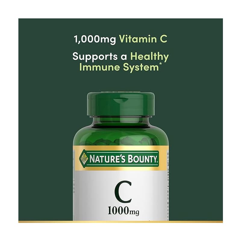 Nature's Bounty Vitamin C Caplets, 1000mg, 100 Count - Each - Image 2
