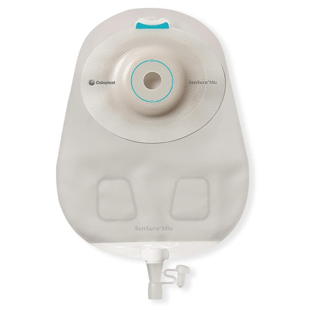 SenSura Mio Convex Light MAXI Urostomy Pouch, 13/16 Inch Stoma, Transparent - Box of 10 - Image 1