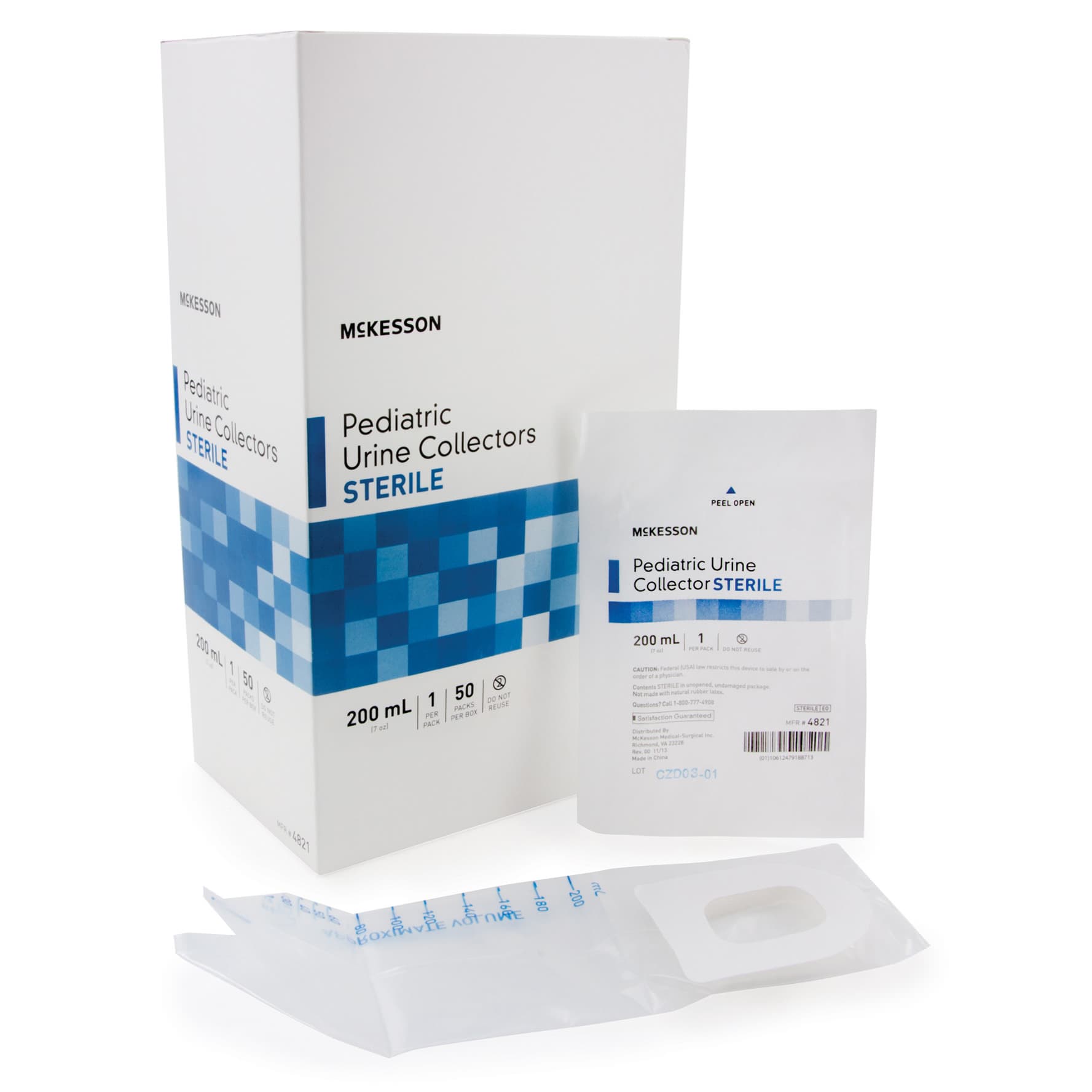 McKesson Plain Pediatric Transparent Urine Collection Bag, Sterile