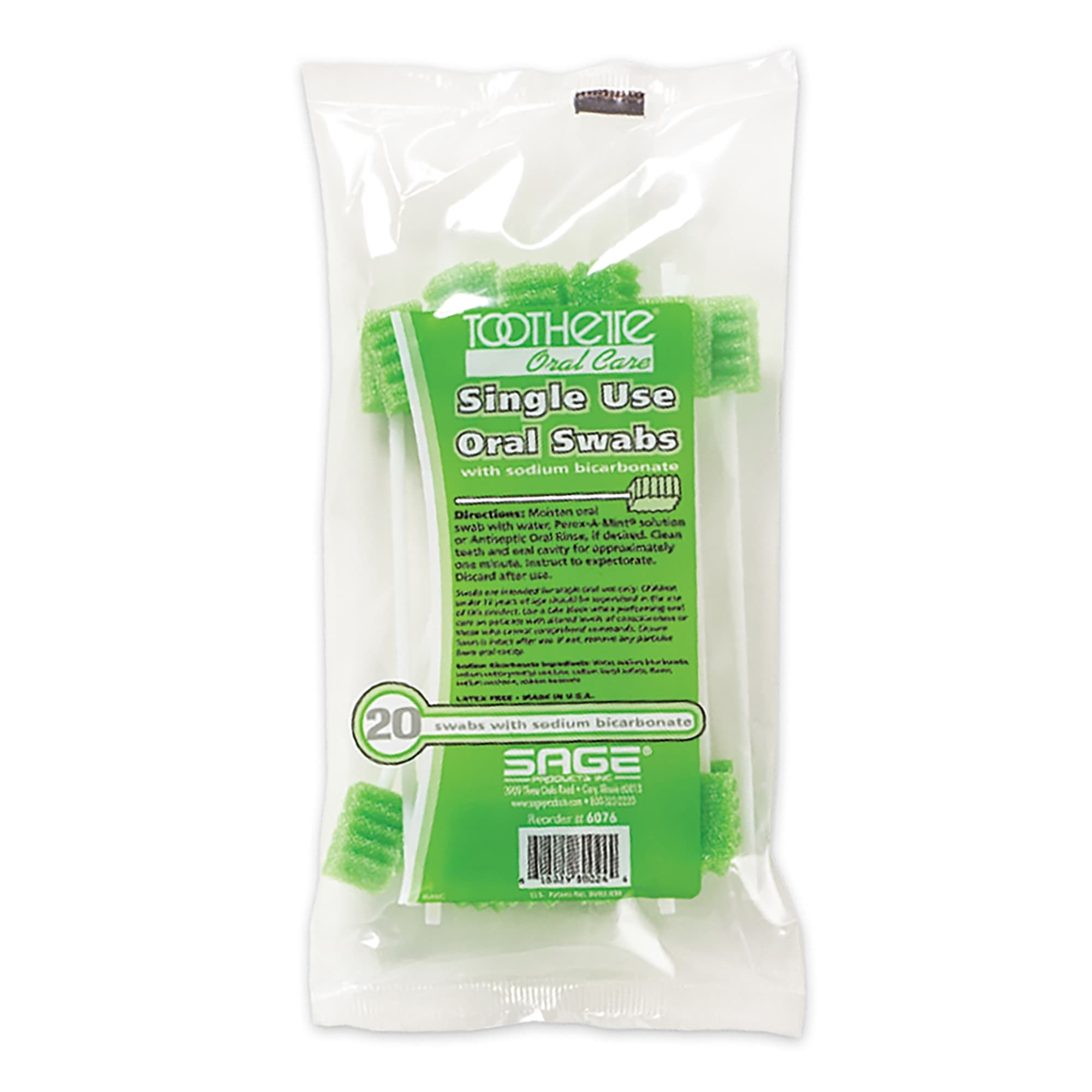 Sage Toothette Plus Single Use Oral Swabs With Sodium Bicarbonate - Image 2