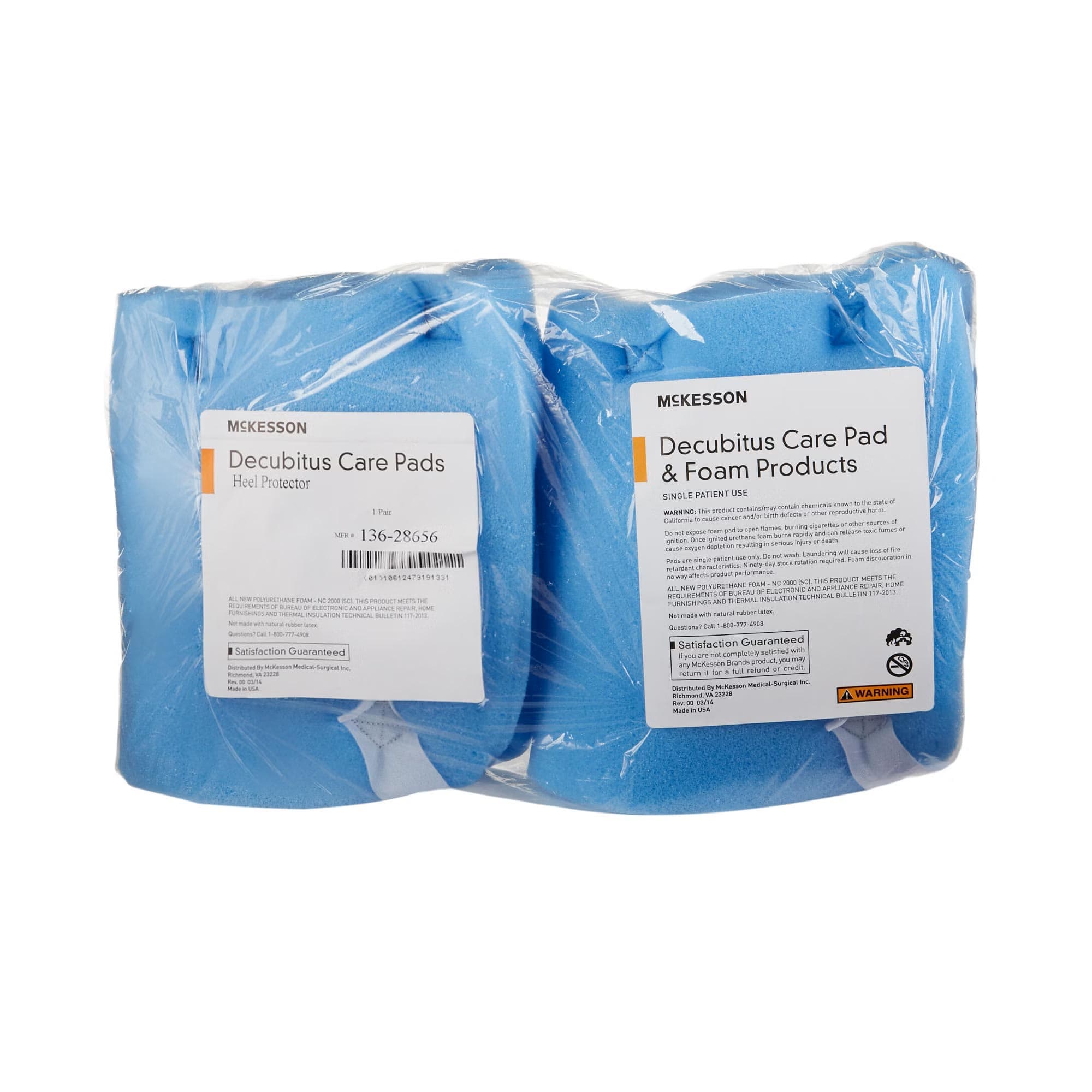 McKesson Heel Protection Pad, Blue, 6-1/2 x 6-1/2 Inch - Image 2
