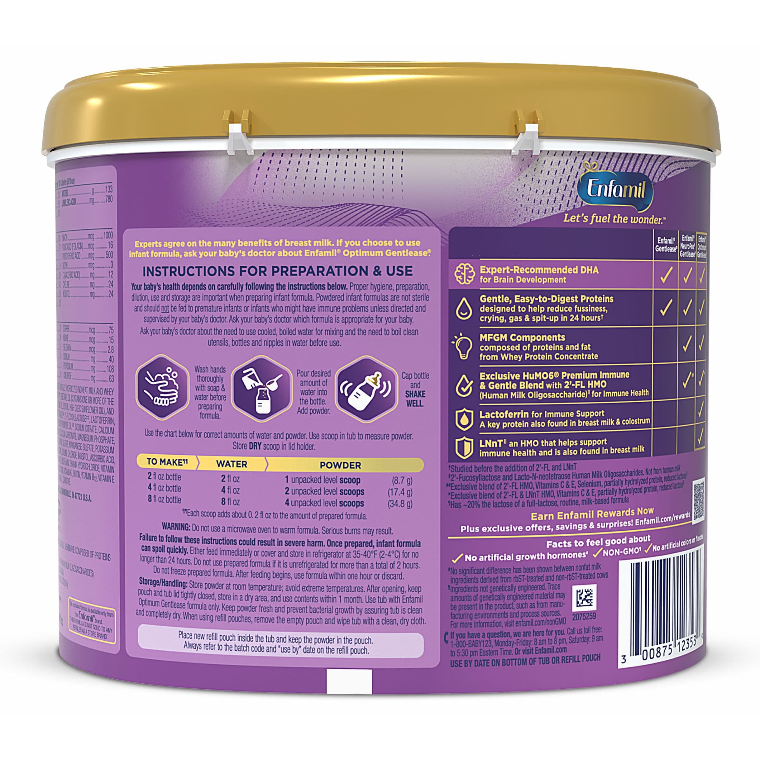 Enfamil Optimum Gentlease Infant Formula Powder - Image 2