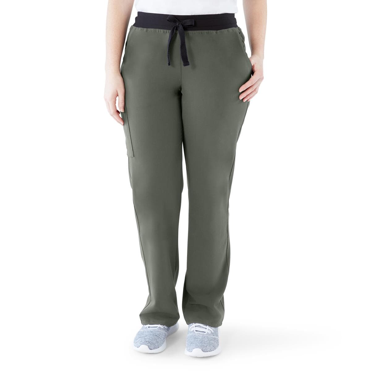 Medline Varick AVE Women's Regular Length Scrub Pant, Olive, 4XLarge - Image 1
