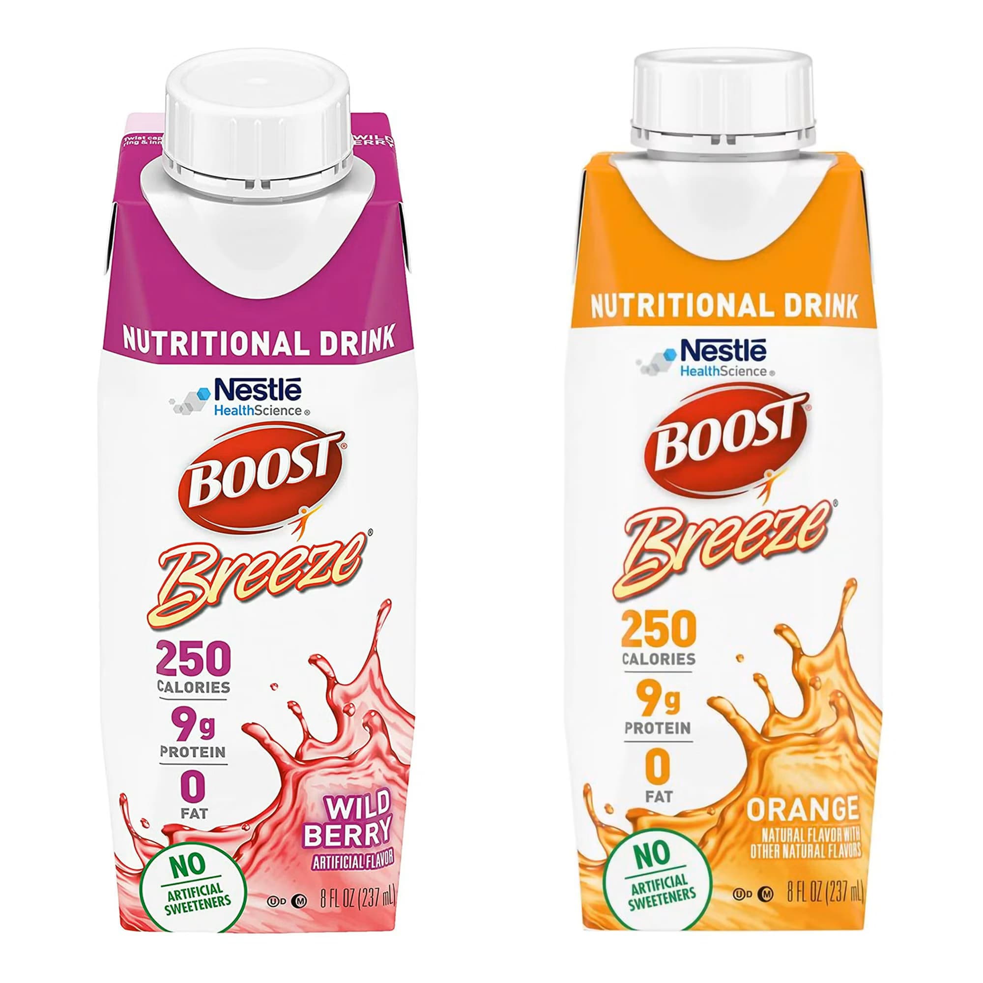 Boost Breeze Nutritional Drink Orange / Wildberry Flavor - Case of 24 - Image 1