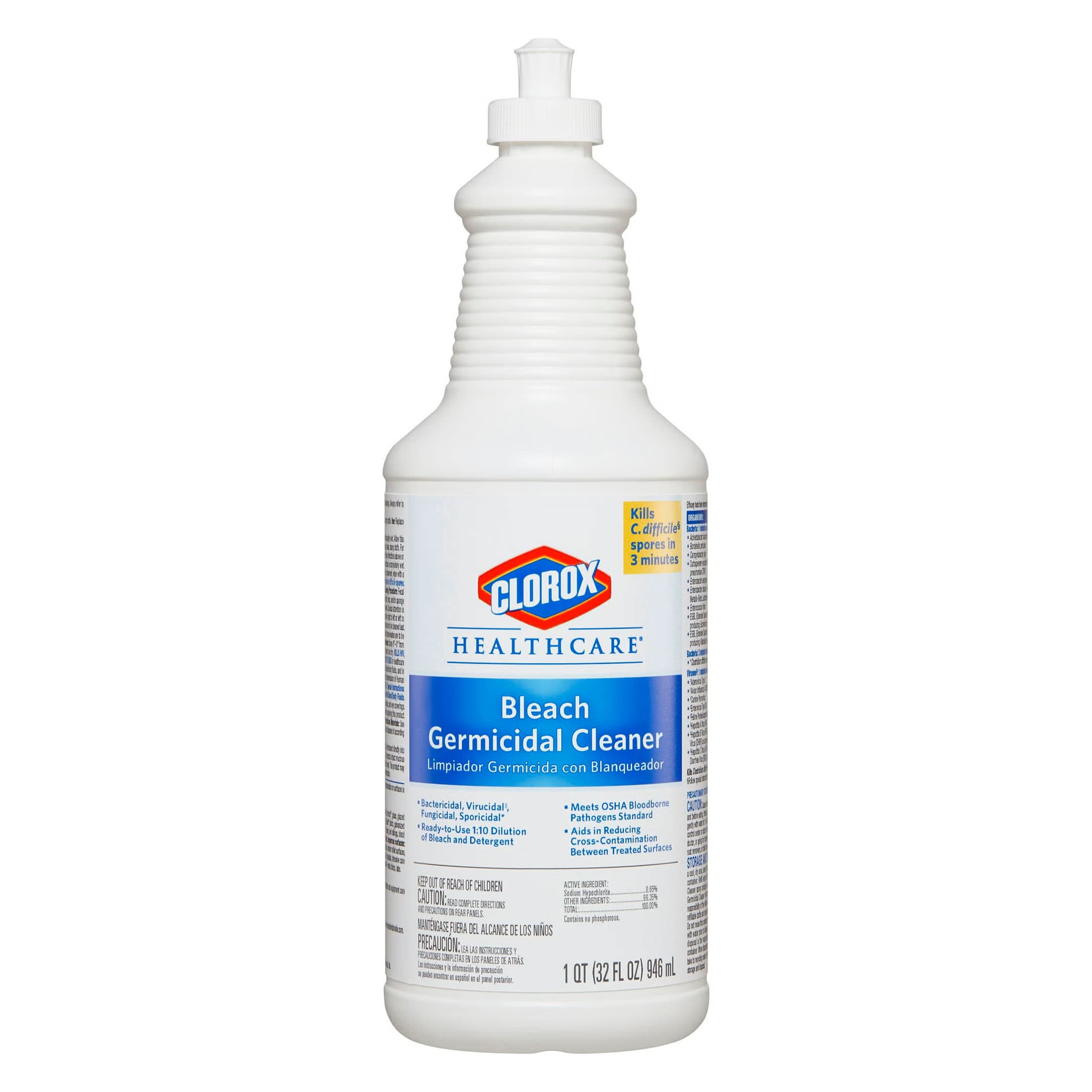 Clorox Healthcare Surface Disinfectant Cleaner Bottle Liquid NonSterile - Case of 6 - Image 1