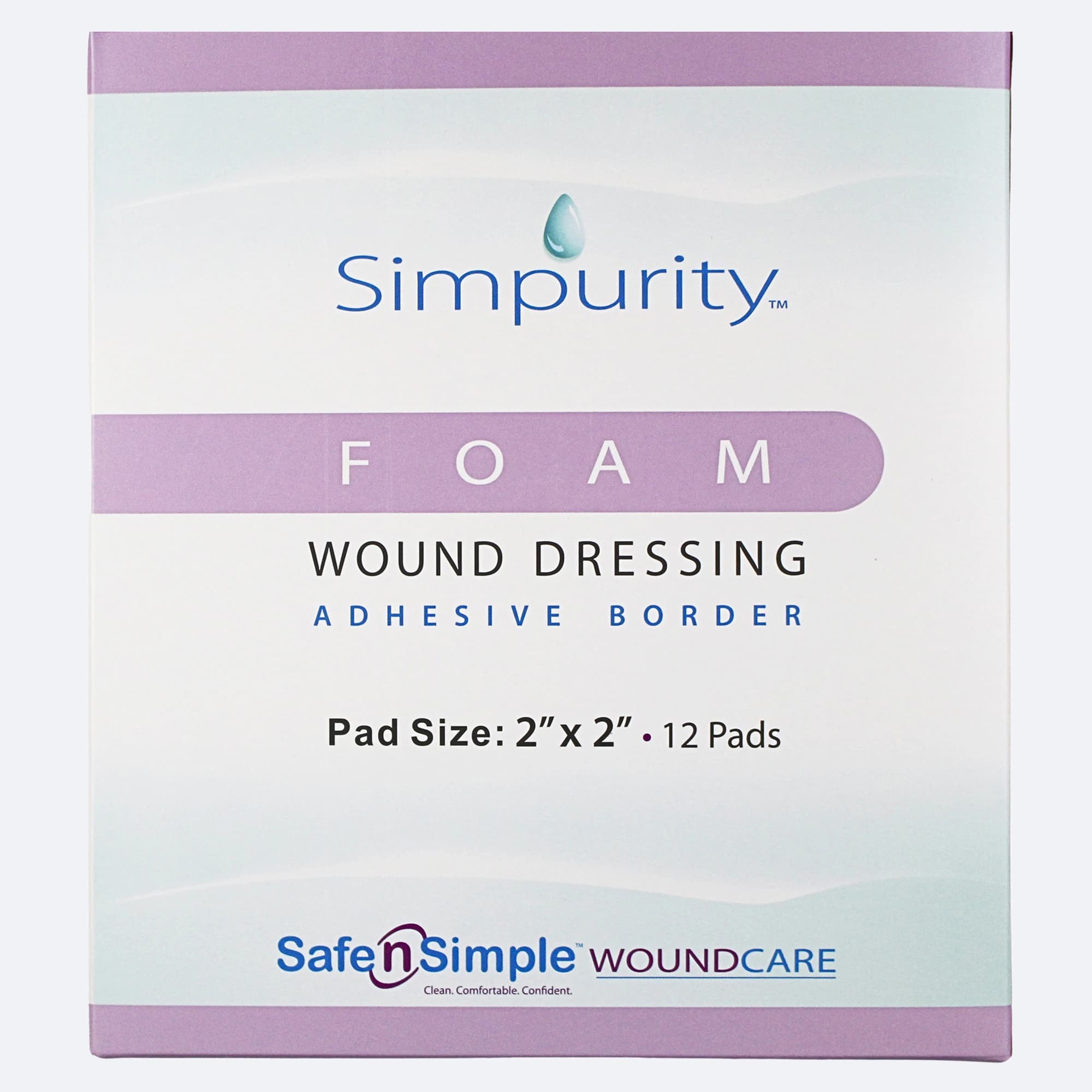 Simpurity Foam Wound Dressing With Adhesive Border - Image 3