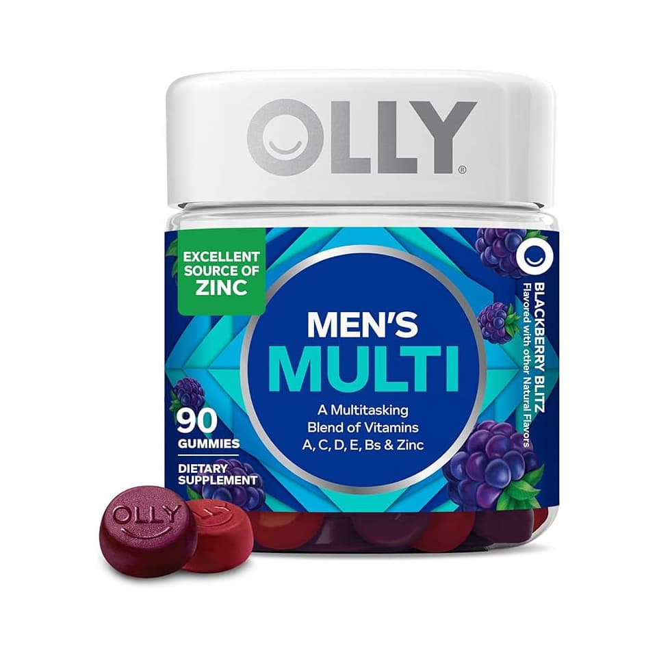 OLLY Men's Multivitamin Gummy, Blackberry Blitz - Bottle of 90 - Image 1