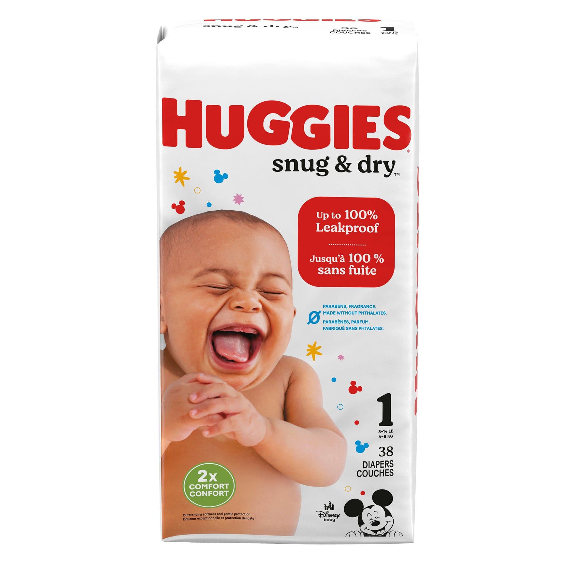 Huggies Snug and Dry Baby Diapers, Size 1 - Case of 152 - Image 1