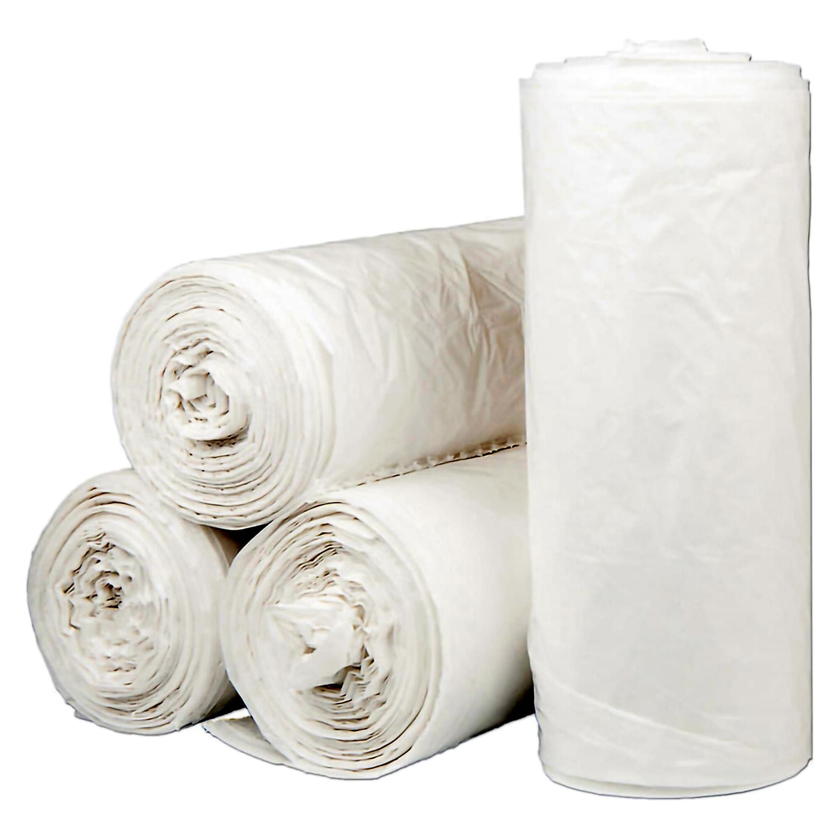 McKesson Extra Heavy Duty Trash Bag Star Seal Bottom, 30 gallon, White - Case of 200 - Image 1