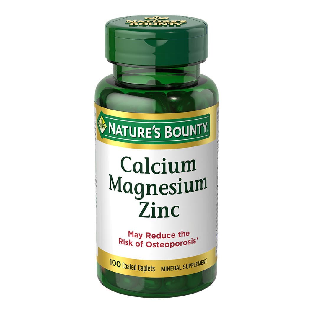 Nature's Bounty Calcium Magnesium Zinc - Bottle of 100