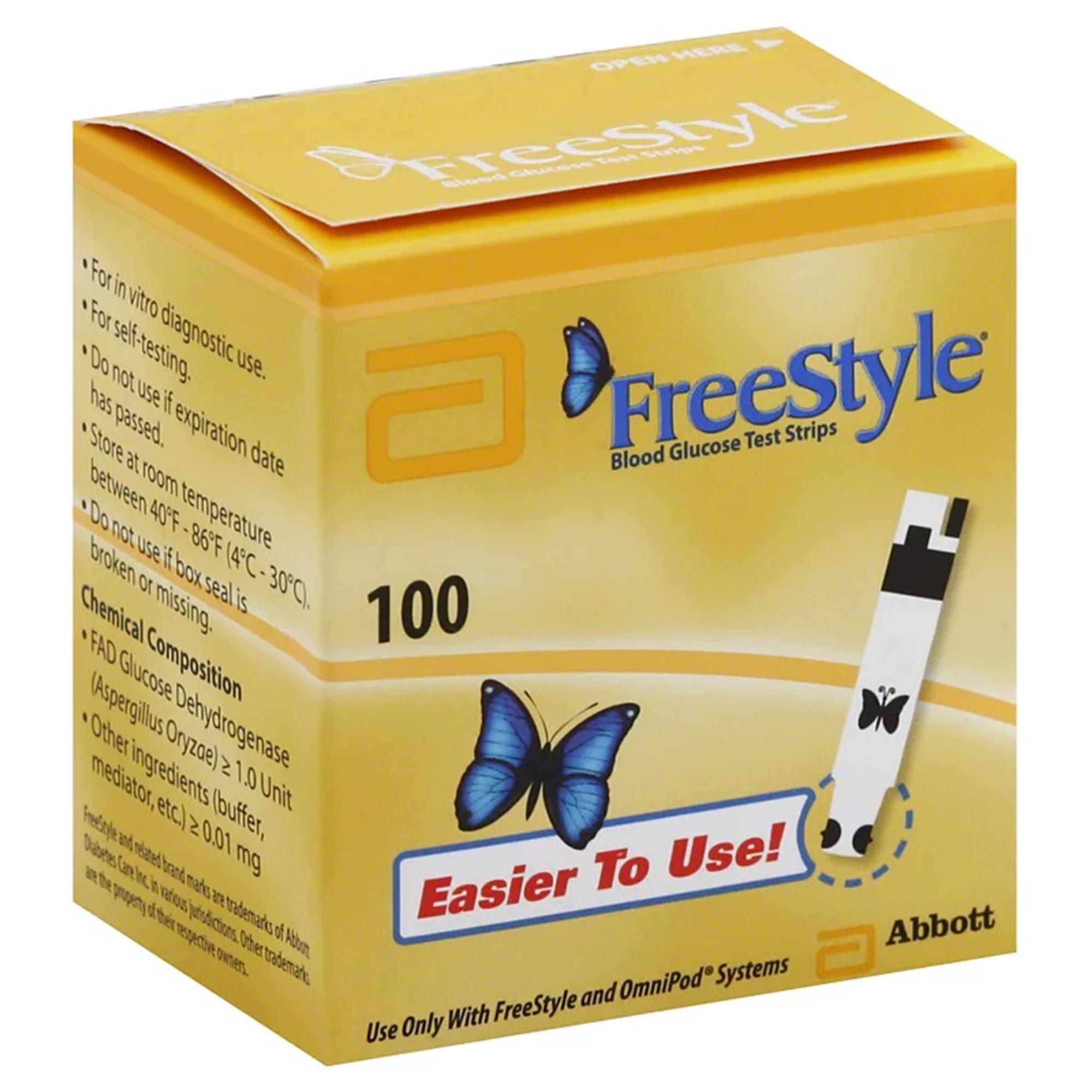 Abbott FreeStyle Blood Glucose Test Strips - Box of 50 - Image 1
