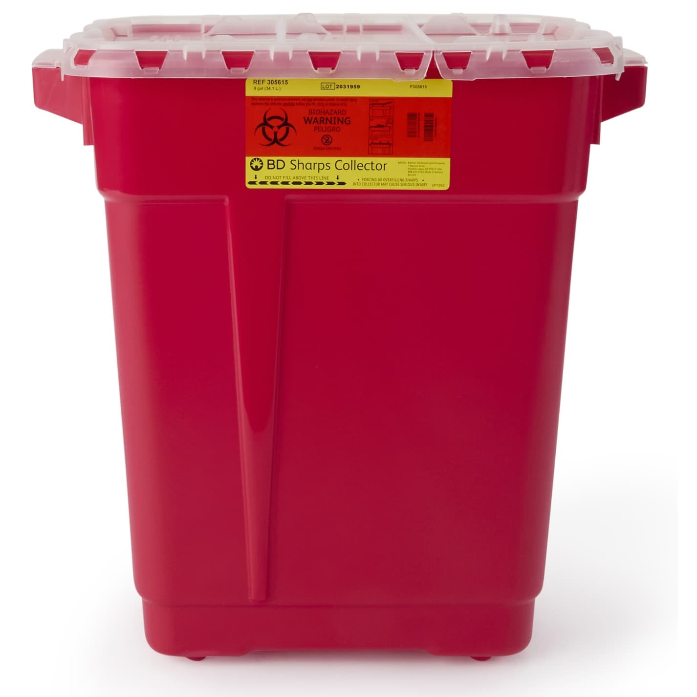 BD Large and Extra Large Sharps Container, Hinge Top