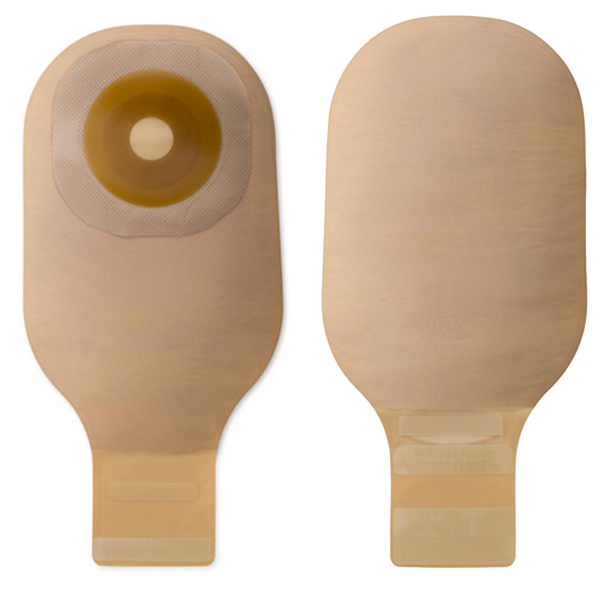 Premier 1-Piece Drainable Ostomy Pouch with Flat Flextend Barrier, Beige, 1 Inch - Box of 10 - Image 1