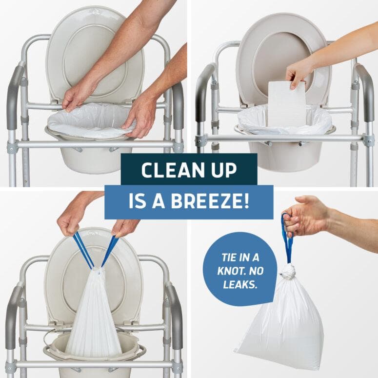 Lunderg Commode Liners with Absorbent Pads - Image 2