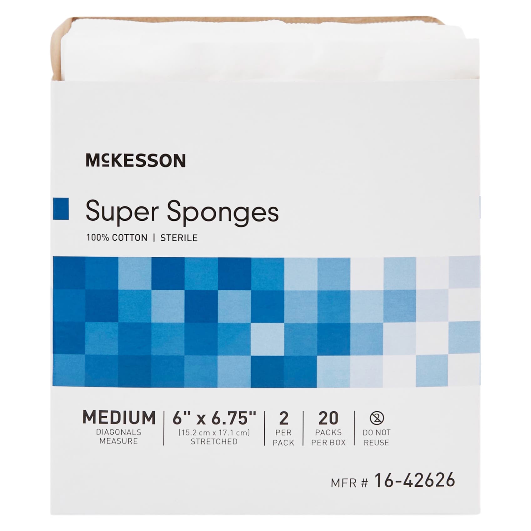 McKesson Cotton Fluff Dressing, 6 x 6-3/4 Inch - Case of 240 - Image 1
