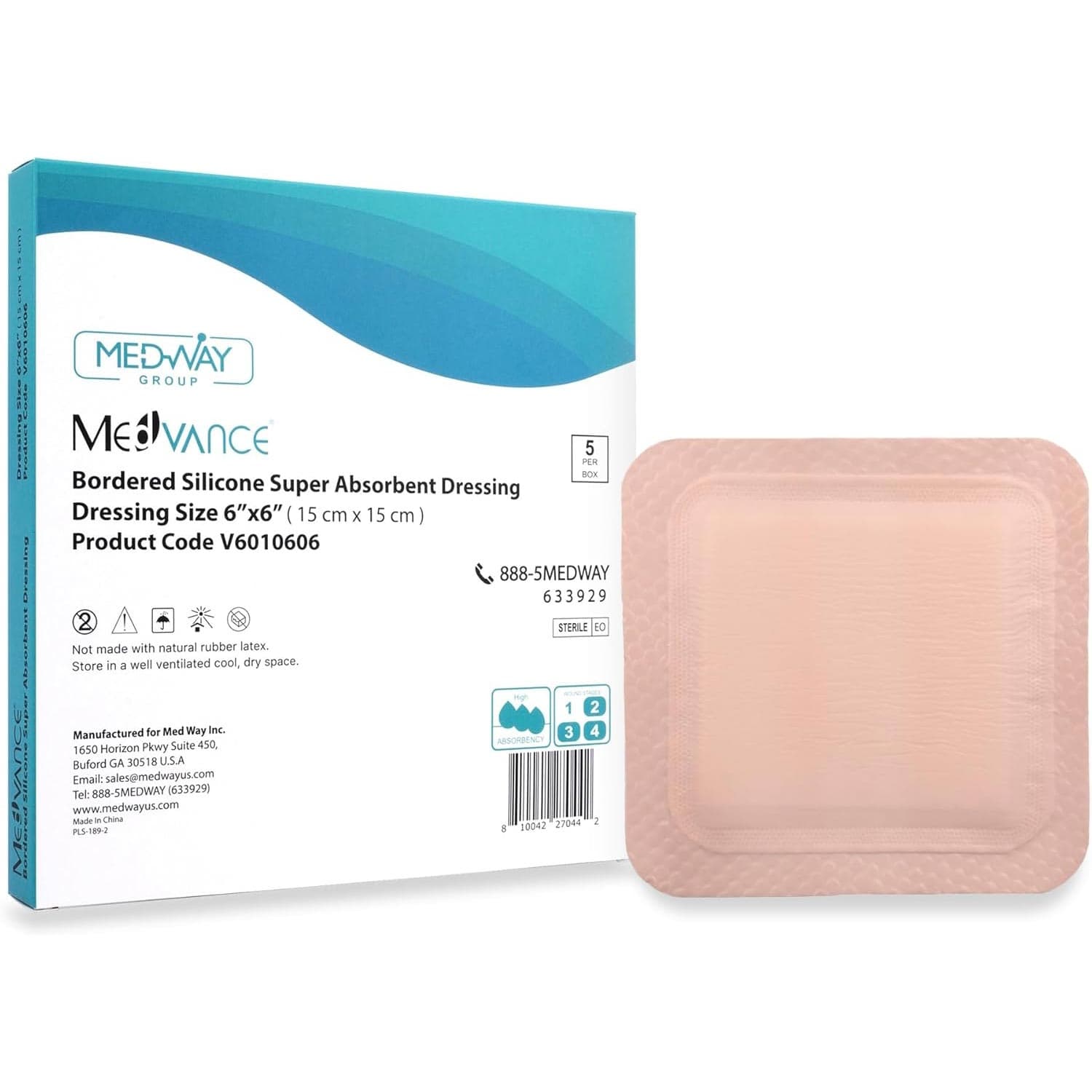 MedVance Bordered Silicone Super Absorbent Dressing - Image 1