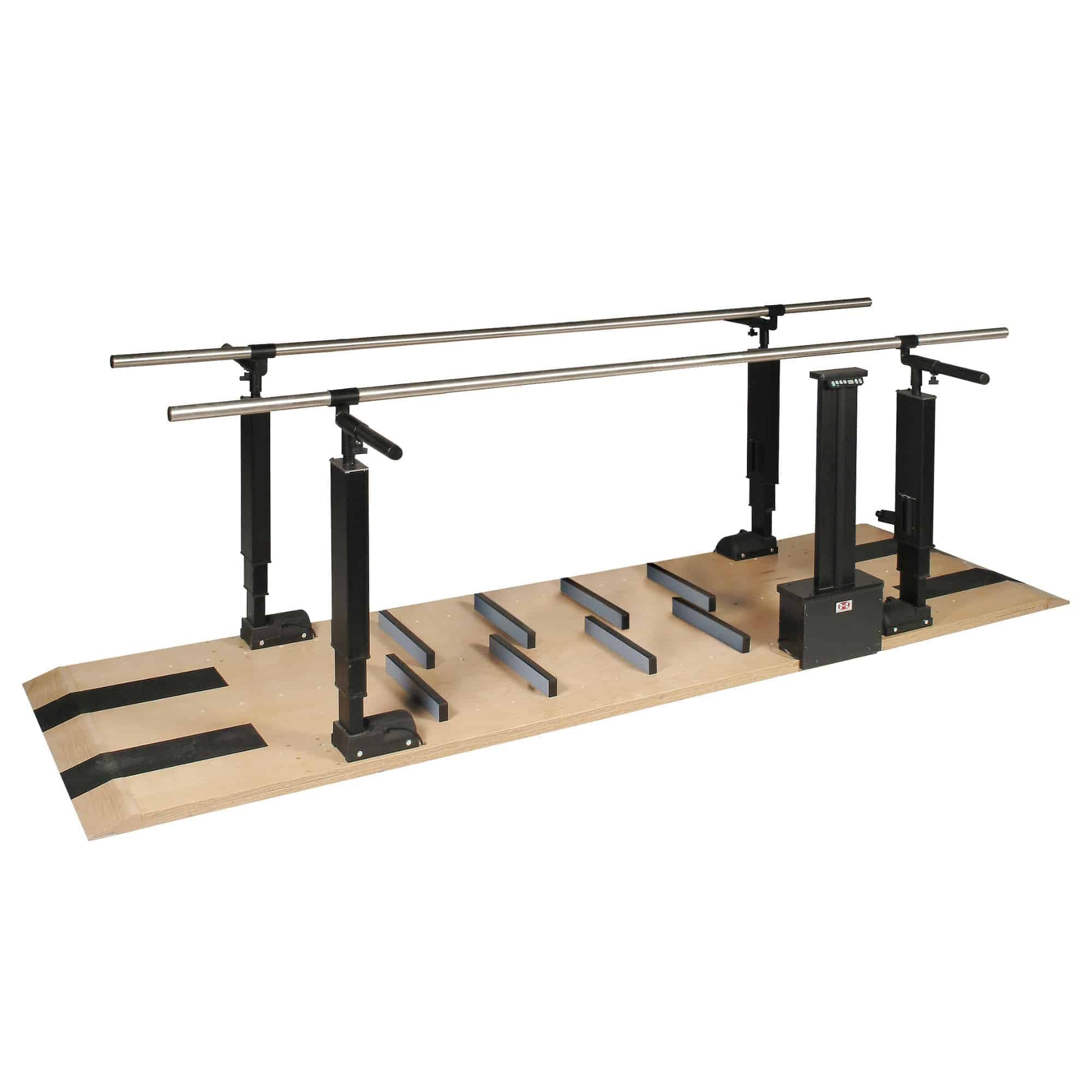 Hausmann 10′ Electric Height Adjustable Parallel Bars with Mobility Platform - Image 1