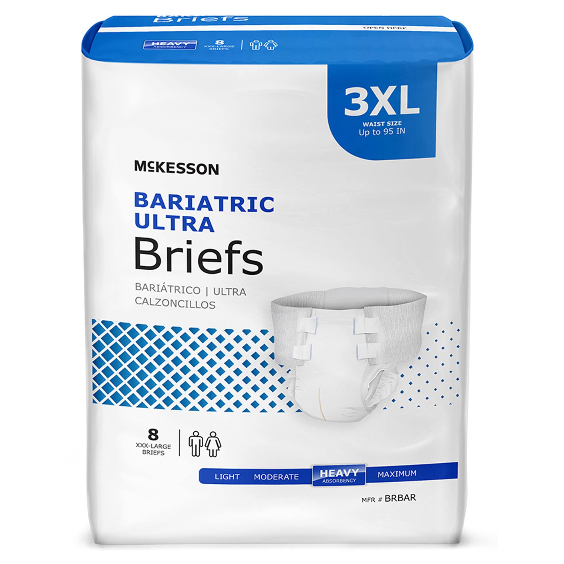 McKesson Ultra Bariatric Adult Briefs, 3X large - Case of 32 - Image 1