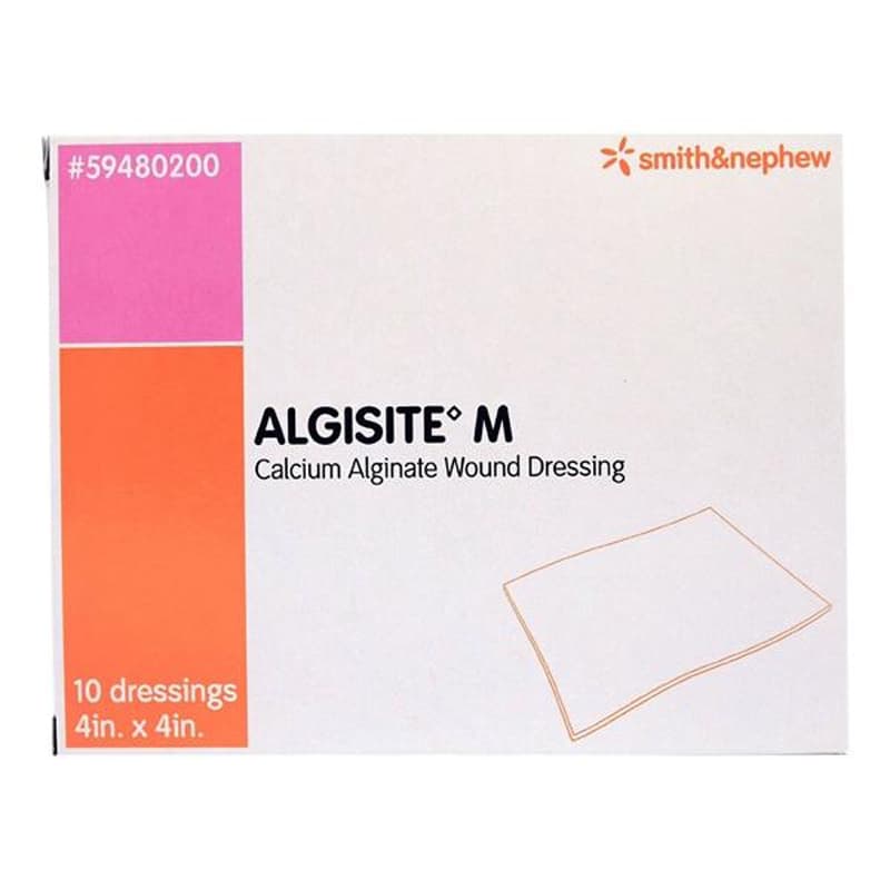 AlgiSite M Calcium Alginate Dressing, 4 x 4 Inch - Box of 10 - Image 1