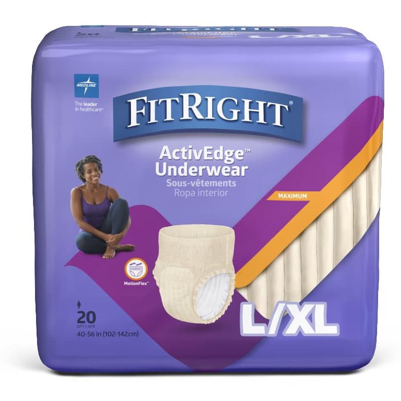 FitRight ActivEdge Maximum Underwear for Women, Large-Extra Large - Bag of 20 - Image 1