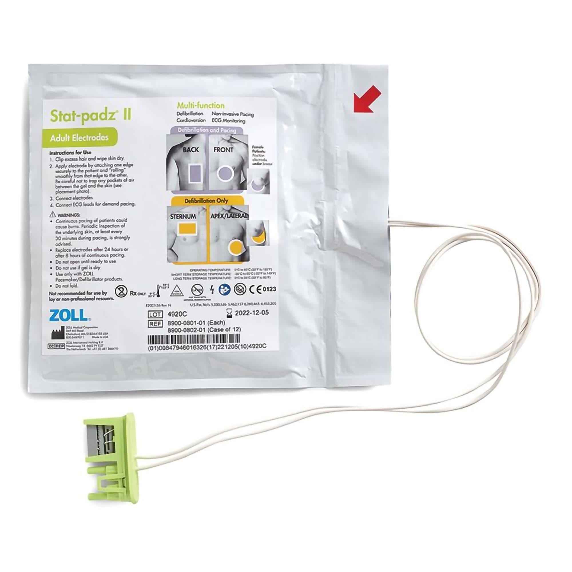 Stat Padz Multi-Function Electrode Pad with Snap Connector - Image 2
