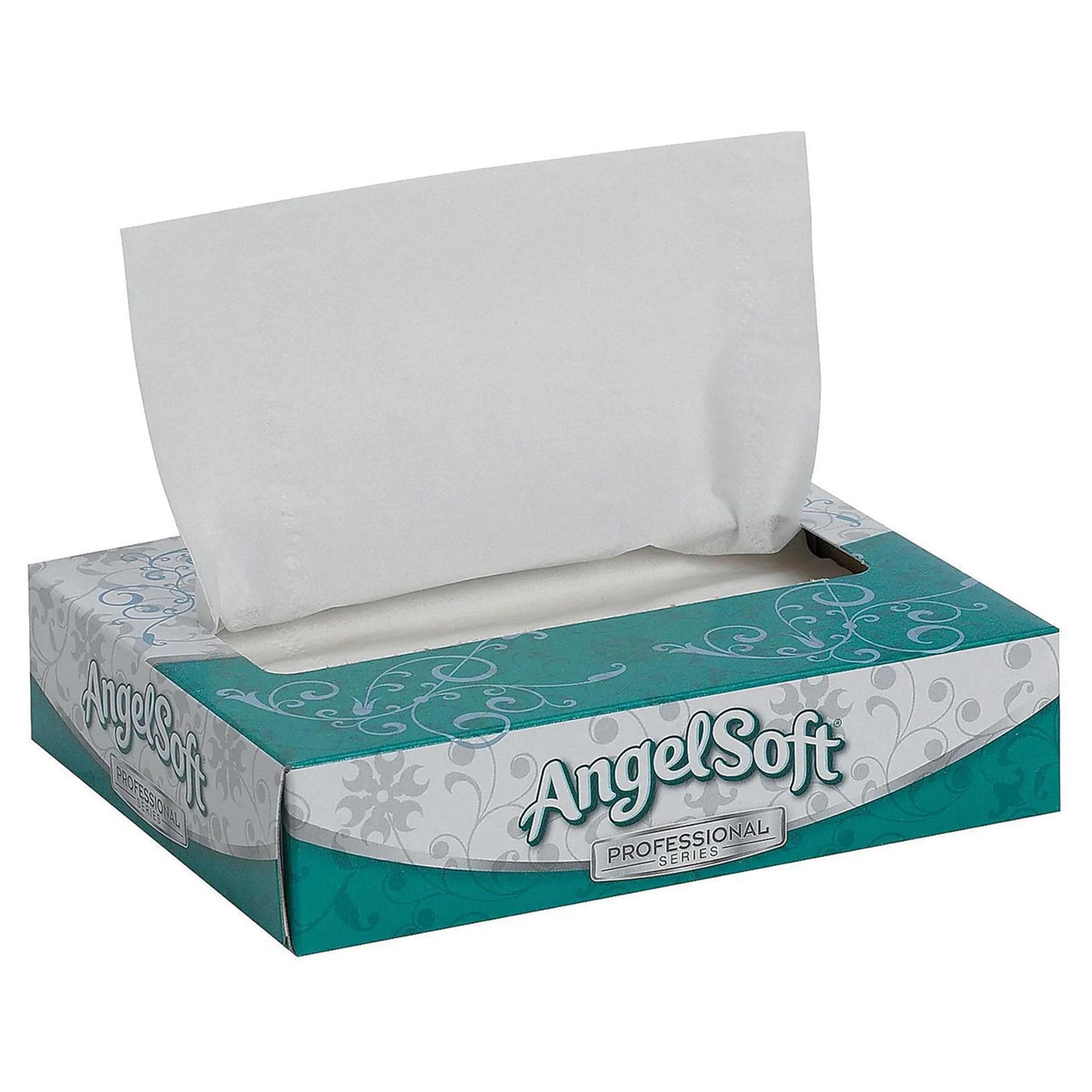 Angel Soft Professional Series 2-Ply Facial Tissue, 5-3/5 x 7-1/5 Inch - Box of 50 - Image 1