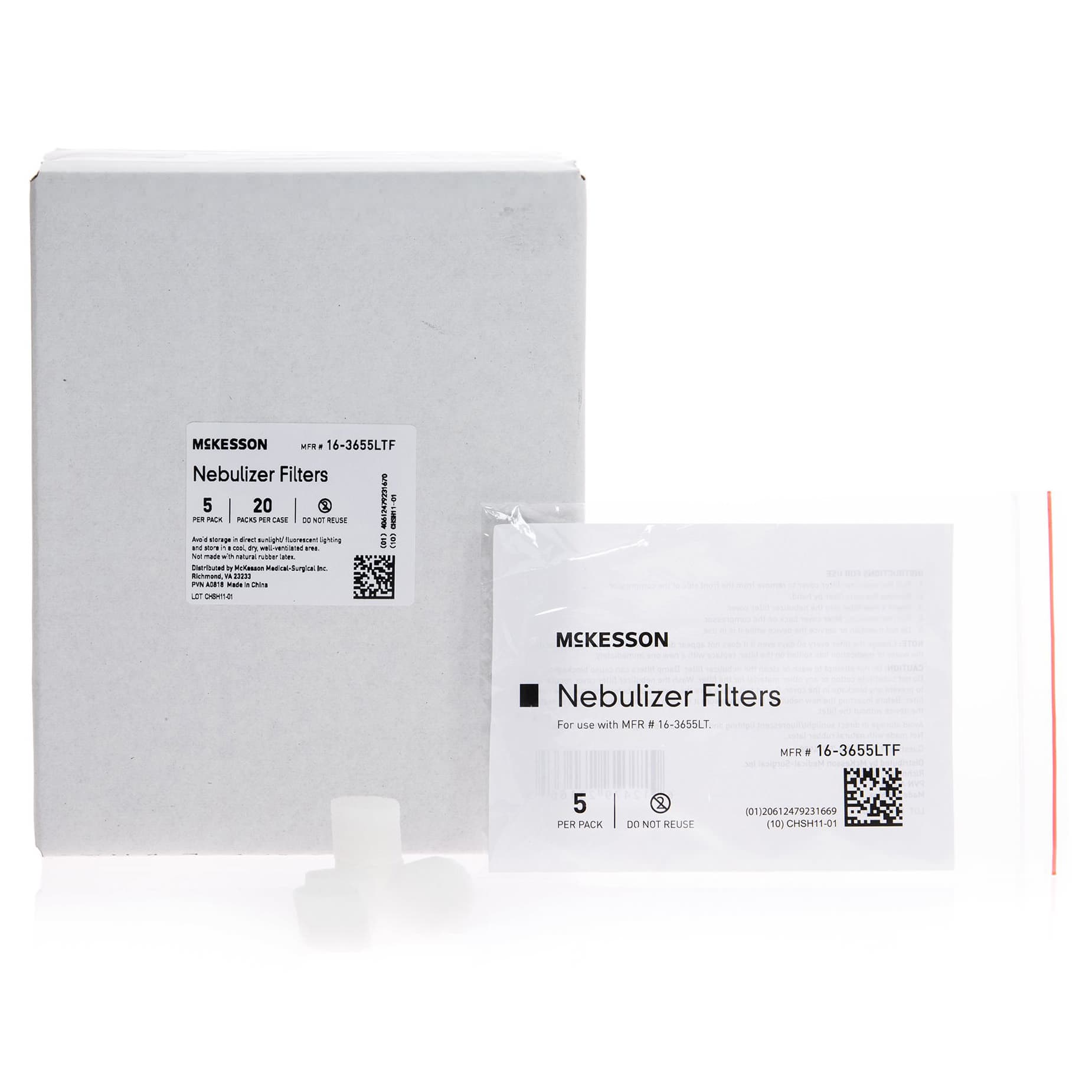 McKesson Nebulizer Filter - Bag of 5 - Image 1