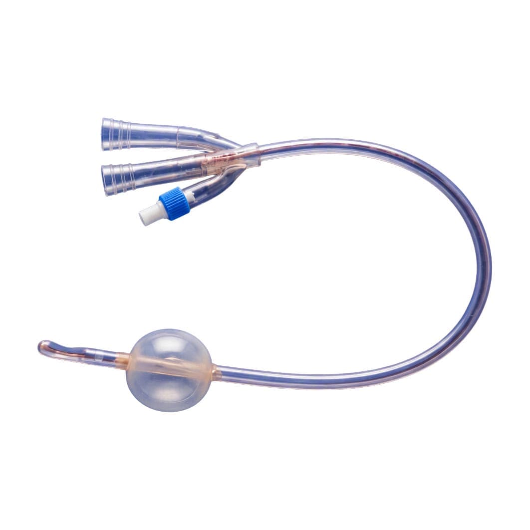 Soft Simplastic 3-Way Foley Post-Op Indwelling Catheters, 24 Fr, 75 cc - Each - Image 1
